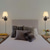 abordables Apliques de pared para interior-Lámpara de pared con brazo oscilante para interiores, lámpara led para sala de estar, dormitorio, dormitorio de hotel, luz de noche, luz de pared para pasillo, dormitorio, sala de estar, 85-265v