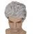 cheap Mens Wigs-Mens Short Grey Wig Short Curly Gray Wig Synthetic Heat Resistant Hair Replacment Wig for Daily Party Costumes