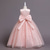 cheap Flower Girl&#039;s Dresses-Kids Girls&#039; Flower Girl Dress Party Dress Solid Color Flower Sleeveless Performance Wedding Party Tie Knot Elegant Princess Polyester Maxi Tulle Dress Summer Spring 3-12 Years Pink Wine Royal Blue