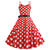 baratos Vestidos-Bolinhas Anos 50 vestido de férias Vestidos Baile de Máscara Listrado Poá Mulheres Baile de Máscaras Festa / Noite Festa de Solteira Adulto Vestido Vestidos de baile