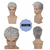 cheap Mens Wigs-Mens Short Grey Wig Short Curly Gray Wig Synthetic Heat Resistant Hair Replacment Wig for Daily Party Costumes