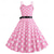 baratos Vestidos-Bolinhas Anos 50 vestido de férias Vestidos Baile de Máscara Listrado Poá Mulheres Baile de Máscaras Festa / Noite Festa de Solteira Adulto Vestido Vestidos de baile