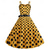 baratos Vestidos-Bolinhas Anos 50 vestido de férias Vestidos Baile de Máscara Listrado Poá Mulheres Baile de Máscaras Festa / Noite Festa de Solteira Adulto Vestido Vestidos de baile