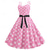 baratos Vestidos-Bolinhas Anos 50 vestido de férias Vestidos Baile de Máscara Listrado Poá Mulheres Baile de Máscaras Festa / Noite Festa de Solteira Adulto Vestido Vestidos de baile