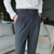 voordelige Dun-Voor heren Afstuderen Pakken Broek Geplooide broek Kostuumbroek Zak Hoogte stijging Effen Kleur Comfort Zacht Enkellengte Dagelijks Uitgaan Elegant Vintage Zwart Wit Hoge taille