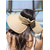 abordables Accessoires de Randonnée-Chapeau de soleil en paille enroulable pour femmes upf 50+ à large bord pare-soleil queue de cheval été chapeau de plage uv upf compressible pliable voyage
