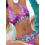 tanie Zestawy bikini-Kostiumy kąpielowe dla kobiet bikini 2-częściowe zestawy stroj kąpielowy bez pleców halter sexy boho kwiatowy nadruk letni plażowy strój kąpielowy