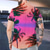 olcso Hawaii ingek-Férfi Ing Hawaii ing Grafikus póló Aloha ing Látvány Állógallér Világos rózsaszín Sárga Fekete / Lila Arcpír rózsaszín Égszínkék 3D nyomtatás Szabadtéri Hétköznapi Rövid ujjú Nyomtatott Gomb lefelé