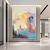 cheap Abstract Paintings-Handmade Oil Painting CanvasWall Art Decoration Abstract Knife Painting Landscape Blue For Home Decor Rolled Frameless Unstretched Painting