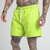 levne Běžecké šortky-pánské šortky do tělocvičny atletické kalhotky plavání stahovací kapsa na běhání plážový trénink prodyšný rychleschnoucí normální sport fluorescenční zelená bílá černá