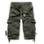 baratos Clássico-Homens Bermuda Cargo Shorts de Trilha Perna Cordão Bolso multi Vários bolsos Tecido Respirável Exterior Comprimento da panturrilha Casual Diário Roupa de rua à moda Preto Vinho Sem Elasticidade