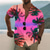 tanie Koszule hawajskie-Męskie Koszula Koszula hawajska Koszula z grafiką Koszula Aloha Sceneria Kołnierz stawiany Jasnoróżowy Żółty Czarny / fioletowy Rumiany róż Błękit nieba Druk 3D Na zewnątrz Codzienny Krótki rękaw