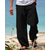 cheap Casual Pants-Men&#039;s Linen Pants Trousers Summer Pants Beach Pants Drawstring Elastic Waist Straight Leg Plain Comfort Yoga Daily Fashion Streetwear Navy Black