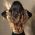 tanie Peruki koronkowe syntetyczne-Haircube ombre brązowy/kasztanowy/złoty/wino/czarna koronkowa peruka z przodu długie naturalne faliste 13*4*1 t część kanekalon pleciona koronkowa peruka z baby hair dla kobiety 180% gęstości