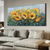 cheap Floral/Botanical Paintings-Handmade Oil Painting Canvas Wall Art Decoration Abstract Plant Floral Painting Blooming Sunflower for Home Decor Rolled Frameless Unstretched Painting
