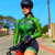 baratos Camisas &amp; Calções/Calças de Ciclismo-Mulheres Manga Longa Camisa de ciclismo com shorts Macacão para Triathlon Ciclismo de Montanha Ciclismo de Estrada Inverno Preto Verde Vermelho Retalhos camuflagem Moto Conjuntos Elastano Poliéster