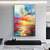 abordables Peintures paysages-Peinture à l'huile faite à la main sur toile art mural décoration abstraite peinture au couteau paysage jaune pour la décoration intérieure cadre tendu peinture suspendue