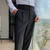 voordelige Dun-Voor heren Afstuderen Pakken Broek Geplooide broek Kostuumbroek Zak Hoogte stijging Effen Kleur Comfort Zacht Enkellengte Dagelijks Uitgaan Elegant Vintage Zwart Wit Hoge taille