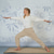 billige Yoga bukser og blomstrere-kvinners lin høy midje yogabukser brede ben bukser hurtigtørkende ensfarge grønn hvit grå yoga pilates dans sport aktivklær mikroelastisk løs / atletisk / casual / fritid