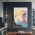 cheap Abstract Paintings-Handmade Oil Painting CanvasWall Art Decoration Abstract Knife Painting Landscape Blue For Home Decor Rolled Frameless Unstretched Painting