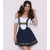cheap Dirndl-International Beer Festival Oktoberfest Dirndl Trachtenkleider Maid Costume Bavarian Wiesn Traditional Style Wiesn Women&#039;s Traditional Style Cloth Skirts Top