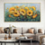 cheap Floral/Botanical Paintings-Handmade Oil Painting Canvas Wall Art Decoration Abstract Plant Floral Painting Blooming Sunflower for Home Decor Rolled Frameless Unstretched Painting