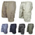 baratos Clássico-Homens Bermuda Cargo Shorts casuais Com Cordão Cintura elástica Côr Sólida Ripstop Respirável Diário Para Noite Calção Casual / esportivo Branco-creme Exército verde
