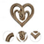 cheap Outdoor Wall Hangings-Heart Holding Hands Wall Decor Wooden Sculpture Wall Art Handshake Craft Statue for Home Office Garden Decoration- Forever Love