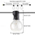 cheap Plug String Lights-Elegant Wedding Reception Party Outdoor String Lights 7.62M 25ft G40 Bulbs Outdoor Wedding Decoration Backyard Bistro Patio Balcony Home Decoration 7W Globe Light String 220-240V