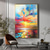 abordables Peintures paysages-Peinture à l'huile faite à la main sur toile art mural décoration abstraite peinture au couteau paysage jaune pour la décoration intérieure cadre tendu peinture suspendue