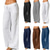 preiswerte Unterteile-Damen-Sommerhose aus 100 % Baumwolle in Übergröße, lässig, knöchellang, hoher Bund, einfarbig, Kordelzug, weites Bein, bequem, schnelltrocknend, weich, mikroelastisch, schwarz, weiß, dunkelblau, braun, Sommer, Frühling, Herbst, locker geschnitten