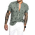 cheap Men&#039;s Casual Shirts-Men&#039;s Summer Hawaiian Shirt Shirt Flamingo Turndown Party Casual Button-Down Short Sleeve Tops Designer Casual Vintage Streetwear Green Blue