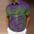 cheap Graphic Polo-Men&#039;s Polo Shirt Golf Shirt Geometry Turndown Blue Purple Brown Gray 3D Print Outdoor Street Short Sleeves Print Button-Down Clothing Apparel Fashion Designer Casual Breathable