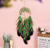 cheap Dreamcatcher-Life Of Tree Green Dream Catcher Handmade Gift Feather Hook Wind Chime Ornament Wall Hanging Decor Art Boho Style 16*70cm