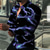cheap Men&#039;s Printed Shirts-Men&#039;s Shirt Lighting Print Long Sleeve Turndown Black Purple Red Navy Blue Outdoor Street Button-Down Print Tops Fashion Designer Casual Breathable Summer / Spring