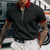 baratos Polo Clássico Masculino-Homens Camiseta Polo Camisa de golfe Para Noite Ginásio Aberto para a Lateral Quarter Zip Manga Curta Roupa de Esporte Casual Côr Sólida Esportes Patchwork Zíper Primavera Verão Delgado Preto