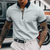 baratos Polo Clássico Masculino-Homens Camiseta Polo Camisa de golfe Para Noite Ginásio Aberto para a Lateral Quarter Zip Manga Curta Roupa de Esporte Casual Côr Sólida Esportes Patchwork Zíper Primavera Verão Delgado Preto