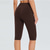 baratos Leggings e collants para ioga-Mulheres Calças de ioga Bolsos laterais Butt Lift Compressão abdominal Cintura Alta Pilates Treino de Ginástica Corrida Legging Capri Calças Côr Sólida Preto Branco Azul Marinho Escuro Esportes