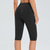 baratos Leggings e collants para ioga-Mulheres Calças de ioga Bolsos laterais Butt Lift Compressão abdominal Cintura Alta Pilates Treino de Ginástica Corrida Legging Capri Calças Côr Sólida Preto Branco Azul Marinho Escuro Esportes