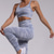 economico Abiti da yoga-abiti da yoga per il corpo in tessuto senza cuciture giallo abbigliamento da fitness per donna set da yoga con reggiseno incrociato