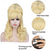 cheap Historical Wigs-Beehive wigs Blonde Beehive Wig Womens Curly Wavy Long Heat Resistant Synthetic Hair Cosplay  Wigs Halloween Wigs