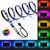 billige vanntette stripelys-tv led bakgrunnsbelysning stripe lys vanntett usb rgb 5m 16.4ft med app bluetooth 16 millioner fargeskiftende smd 5050 for tv pc monitor spillrom 5v