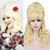 cheap Historical Wigs-Beehive wigs Blonde Beehive Wig Womens Curly Wavy Long Heat Resistant Synthetic Hair Cosplay  Wigs Halloween Wigs