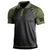 tanie Koszulki polo z nadrukiem-Męska na zewnątrz flaga amerykańska taktyczny sport golf szyi t-shirt koszulka golfowa koszulka koszulka z krótkim rękawem top odkryty oddychający szybkie suche lekki lato czarny zielony szary polowanie wędkarstwo walka