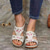 baratos Sandálias Confortáveis-sandálias femininas com bordados florais – sapatos casuais de verão com biqueira aberta e sola confortável para caminhadas ao ar livre