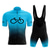cheap Cycling Jersey &amp; Shorts / Pants Sets-21Grams Men&#039;s Cycling Jersey with Bib Shorts Short Sleeve Mountain Bike MTB Road Bike Cycling Black Blue Dark Blue Graphic Patterned Gradient Bike Quick Dry Moisture Wicking Sports Graphic Patterned
