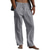 abordables Pantalon en lin-Pantalon de yoga en coton et lin pour hommes taille élastique décontracté pantalon de yoga de plage ample séchage rapide bas respirant léger