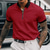 baratos Polo Clássico Masculino-Homens Camiseta Polo Camisa de golfe Para Noite Ginásio Aberto para a Lateral Quarter Zip Manga Curta Roupa de Esporte Casual Côr Sólida Esportes Patchwork Zíper Primavera Verão Delgado Preto