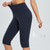 baratos Leggings e collants para ioga-Mulheres Calças de ioga Bolsos laterais Butt Lift Compressão abdominal Cintura Alta Pilates Treino de Ginástica Corrida Legging Capri Calças Côr Sólida Preto Branco Azul Marinho Escuro Esportes