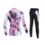 economico Set di abbigliamento da donna-Per donna Maglia da ciclismo con salopette Manica Lunga Mountain Bike MTB Ciclismo su strada Estate Primavera Rosso / Bianco Nero / Rosso Motivo Floreale Bicicletta Cuscinetto 3D Asciugatura Rapida